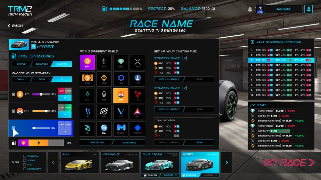 p2eAll P2E games screen shot 6 of Trade Race Manager IOI