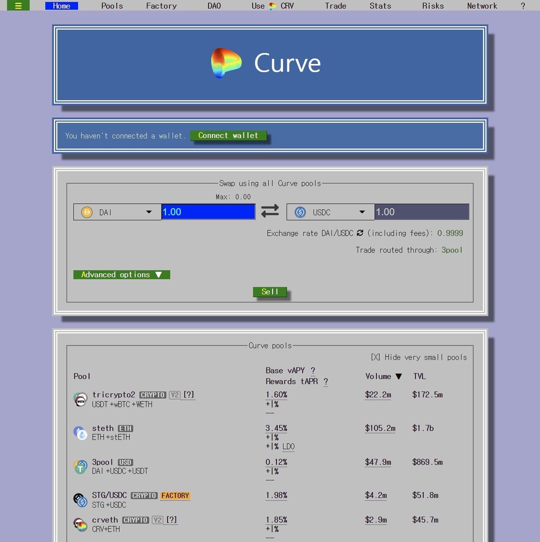 p2eAll P2E games screen shot 2 of Curve Finance